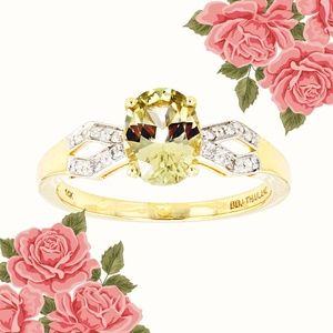 1.00ct Color change/DIASPORE Gold Engagement Ring